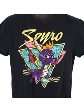 Spyro T Shirt Womens Size Large Black PlayStation Video Game
